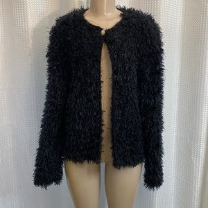 Fuzzy vintage cardigan sweater